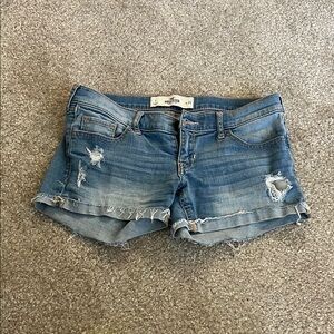 Hollister Women's Blue Denim short shorts